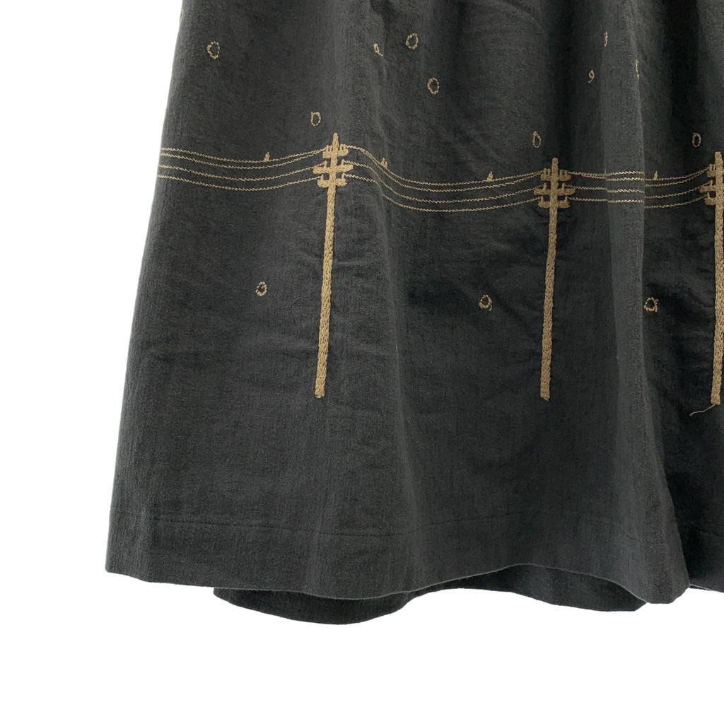 mina perhonen / ミナペルホネン | yuki-no-hi / ユキノヒ エンブロイダリー ギャザー スカート | 36 |