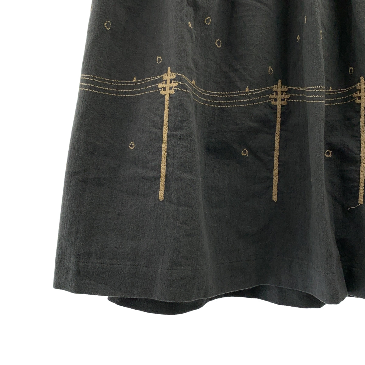 mina perhonen / ミナペルホネン | yuki-no-hi / ユキノヒ エンブロイダリー ギャザー スカート | 36 |