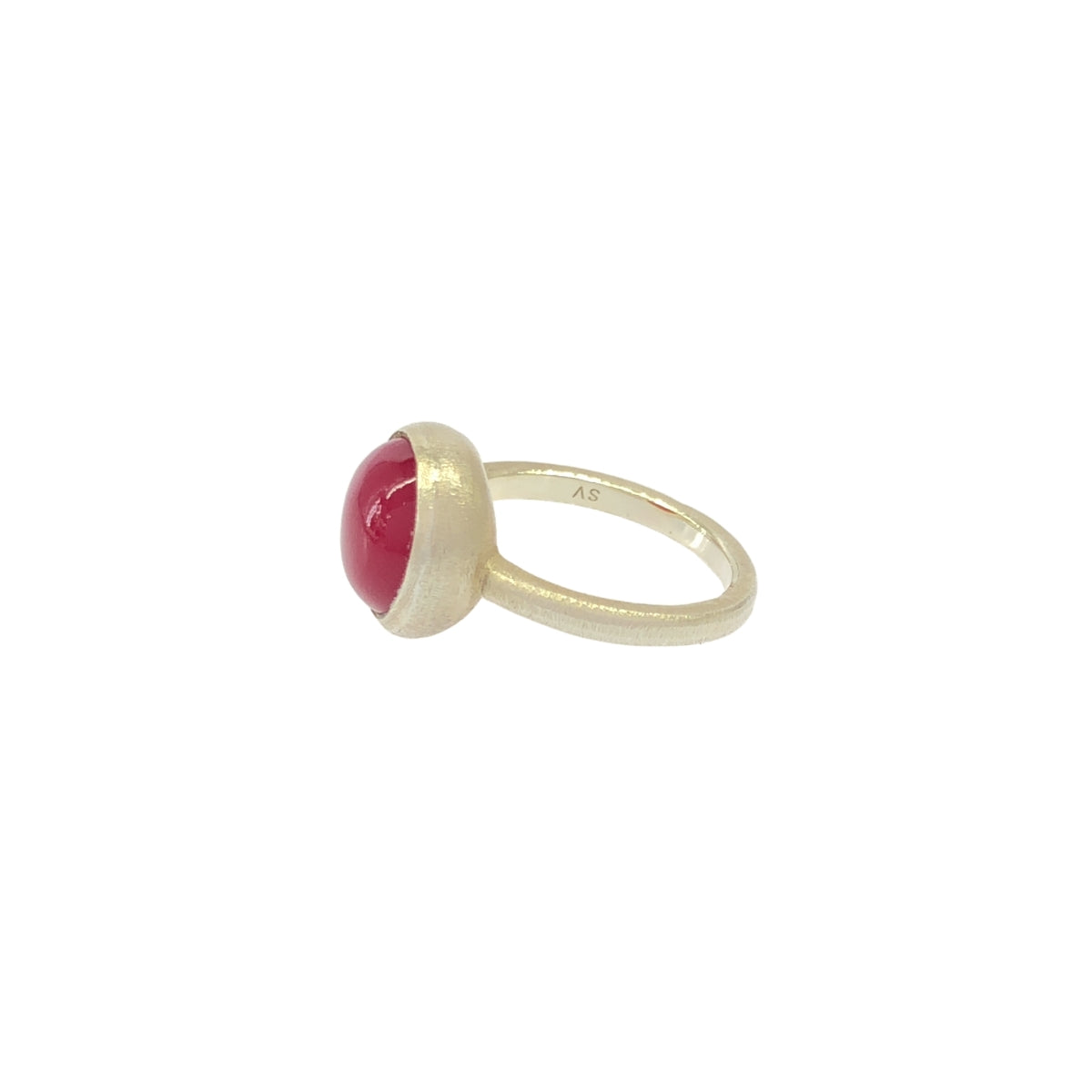 【美品】  Fruitsjolie / フリュイジョリ | Fjmp 1939 アップルレッド カルセドニー リング | ボルドー | レディース