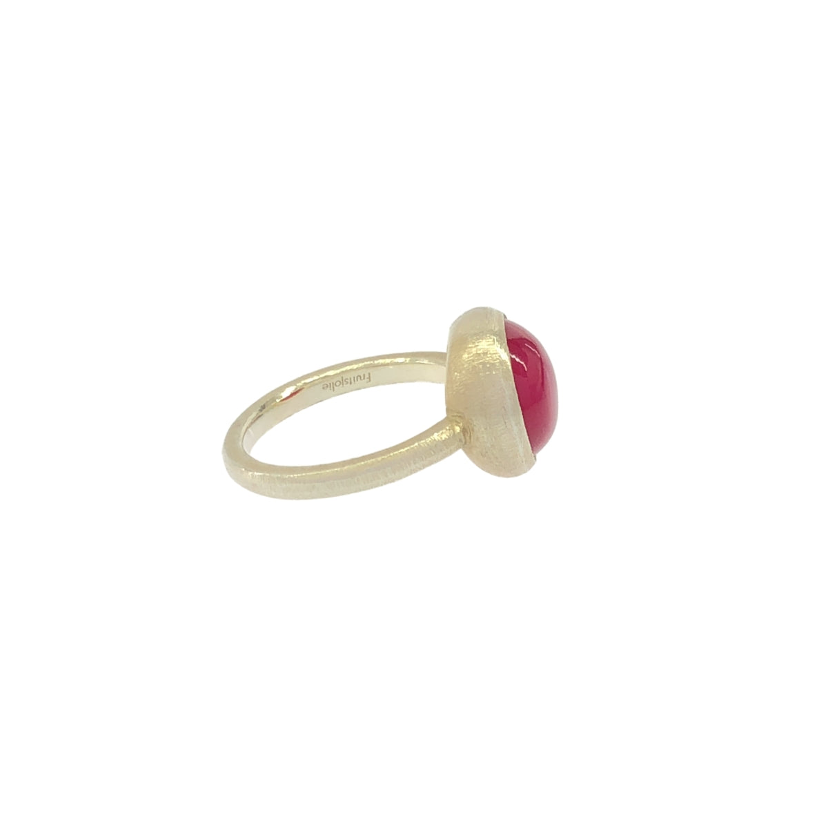 【美品】  Fruitsjolie / フリュイジョリ | Fjmp 1939 アップルレッド カルセドニー リング | ボルドー | レディース