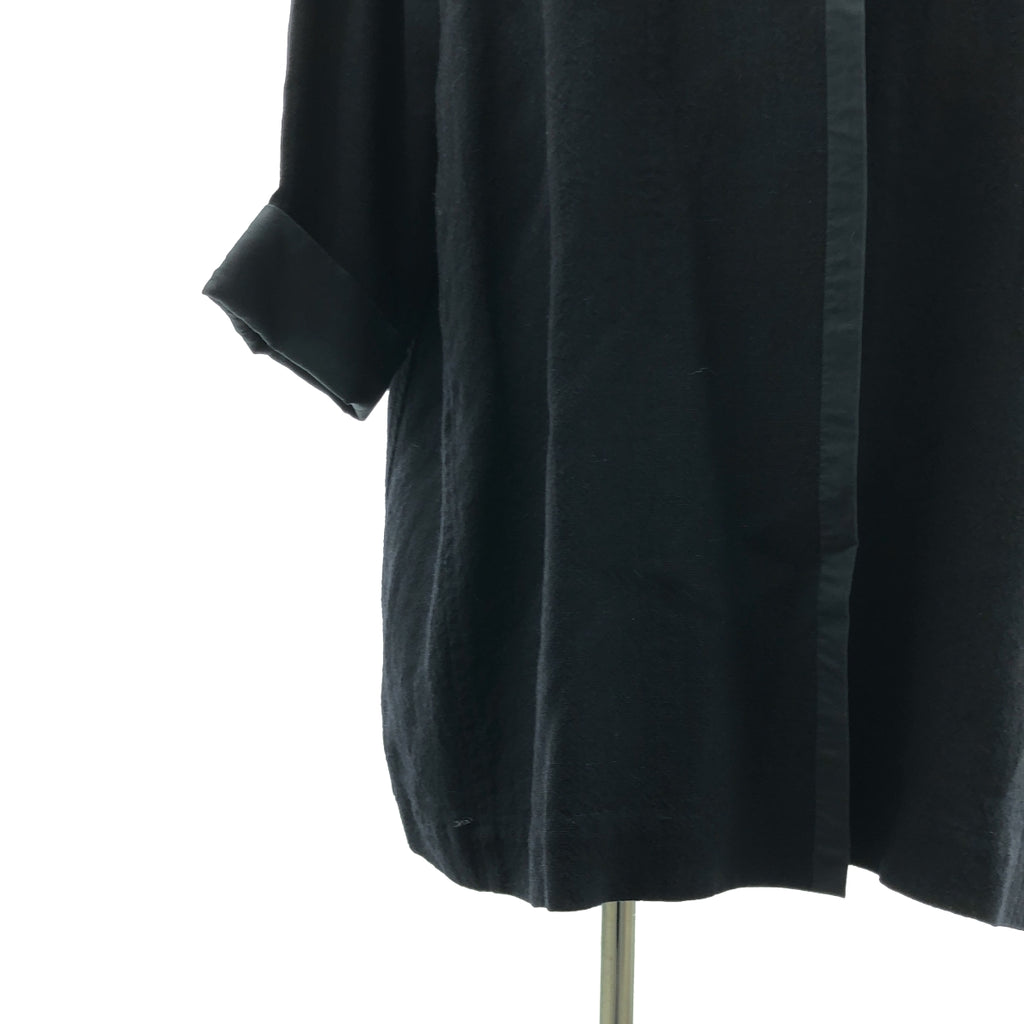 【미품】 HaaT ISSEY MIYAKE / 하트 잇세이 미야케 | 2018AW | 레이온 울 염색 가공 숄 컬러 싱글 코트 | 3 | 다크 네이비 | 여성