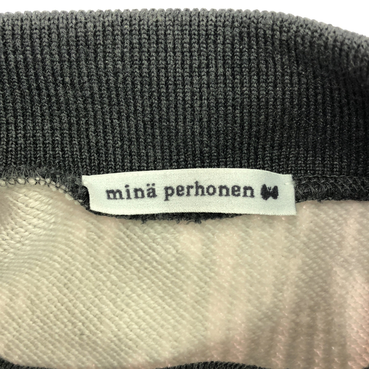 mina perhonen / 미나펠호넨 | 2024-25 a/w | cache-cache 프린트 풀오버 원피스 | 38 | 그레이/블랙/핑크 | 여성