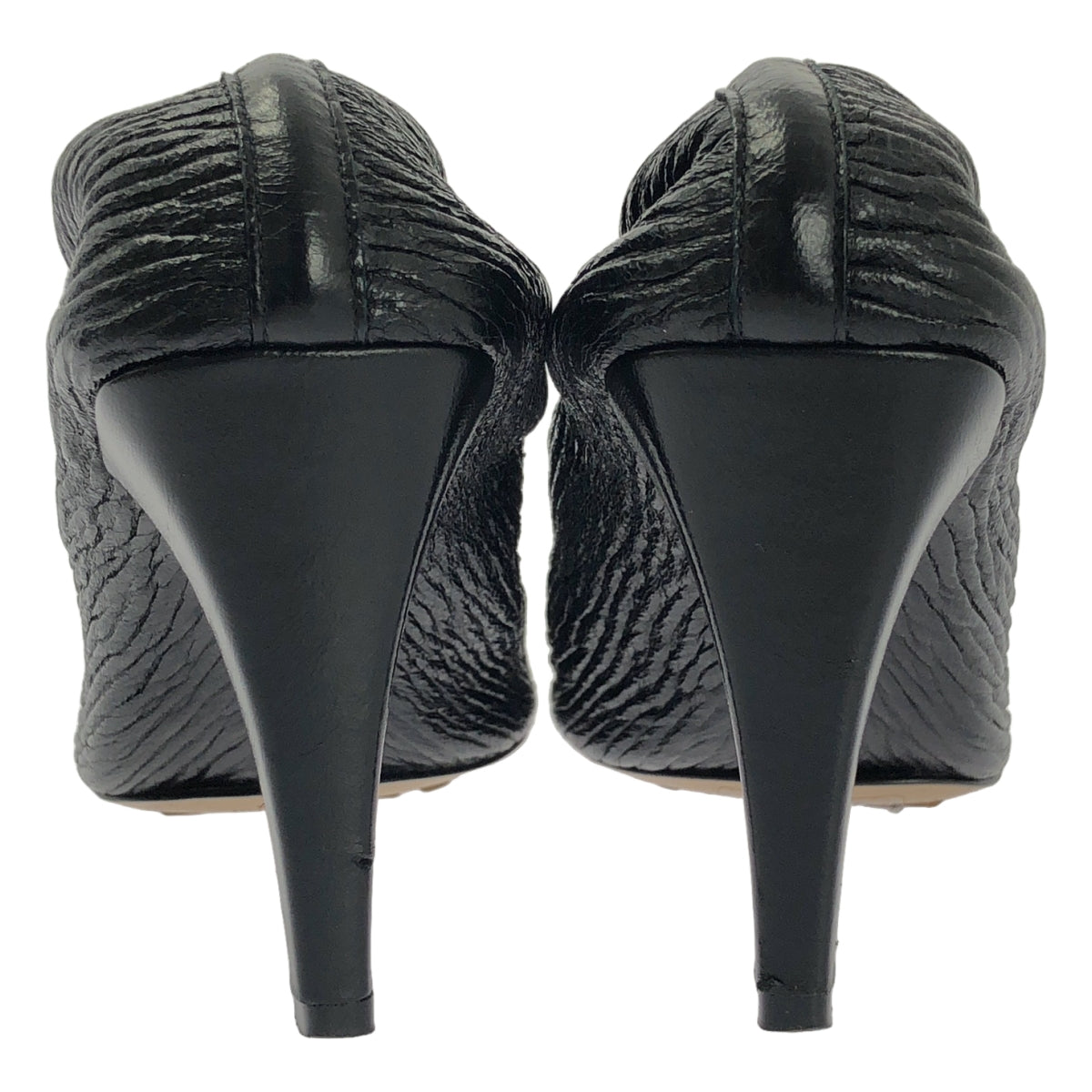 BOTTEGA VENETA / ボッテガヴェネタ | スクエアトゥ アーモンド ヒールパンプス | 35 | ブラック | レディース