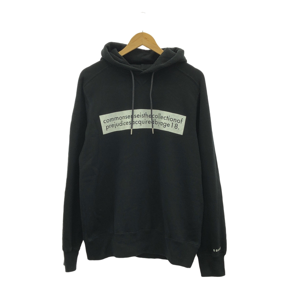 sacai / サカイ | 2020AW | GRAPHIC HOODIE / ロゴ スウェット フーディ | 2 | ブラック | メンズ