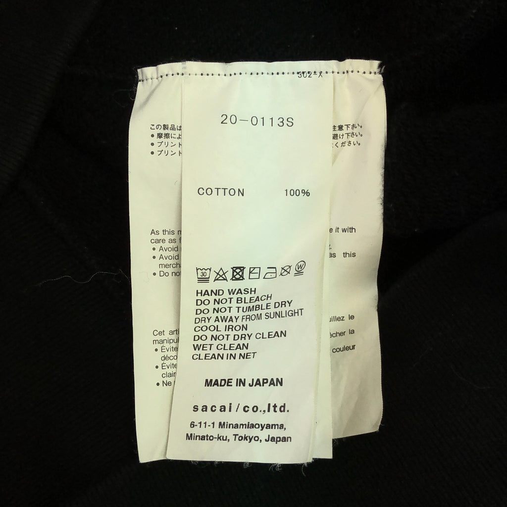 sacai | 2020AW | 圖案連帽衫 | 標誌連帽衫 | 2 | 黑色 | 男款