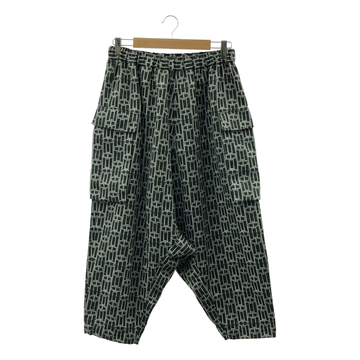 COMME des GARCONS COMME des GARCONS / コムコム | 2019SS | ポリエステル 総柄 ドローストリング ワイド ガーゴ パンツ | M | レディース