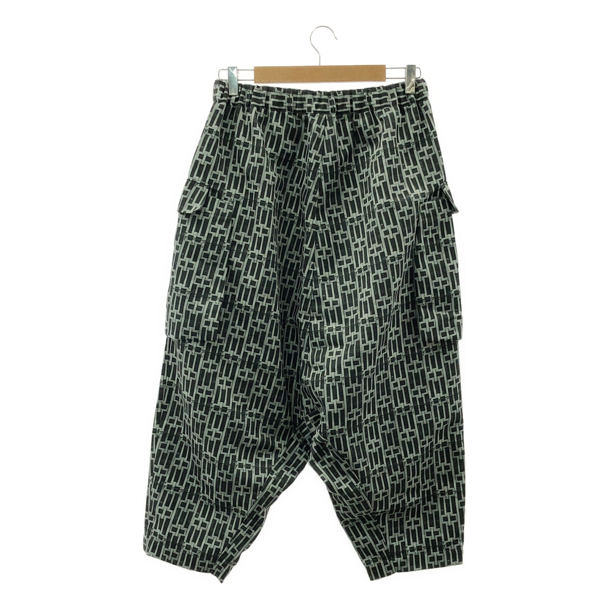 COMME des GARCONS COMME des GARCONS / コムコム | 2019SS | ポリエステル 総柄 ドローストリング ワイド ガーゴ パンツ | M | レディース