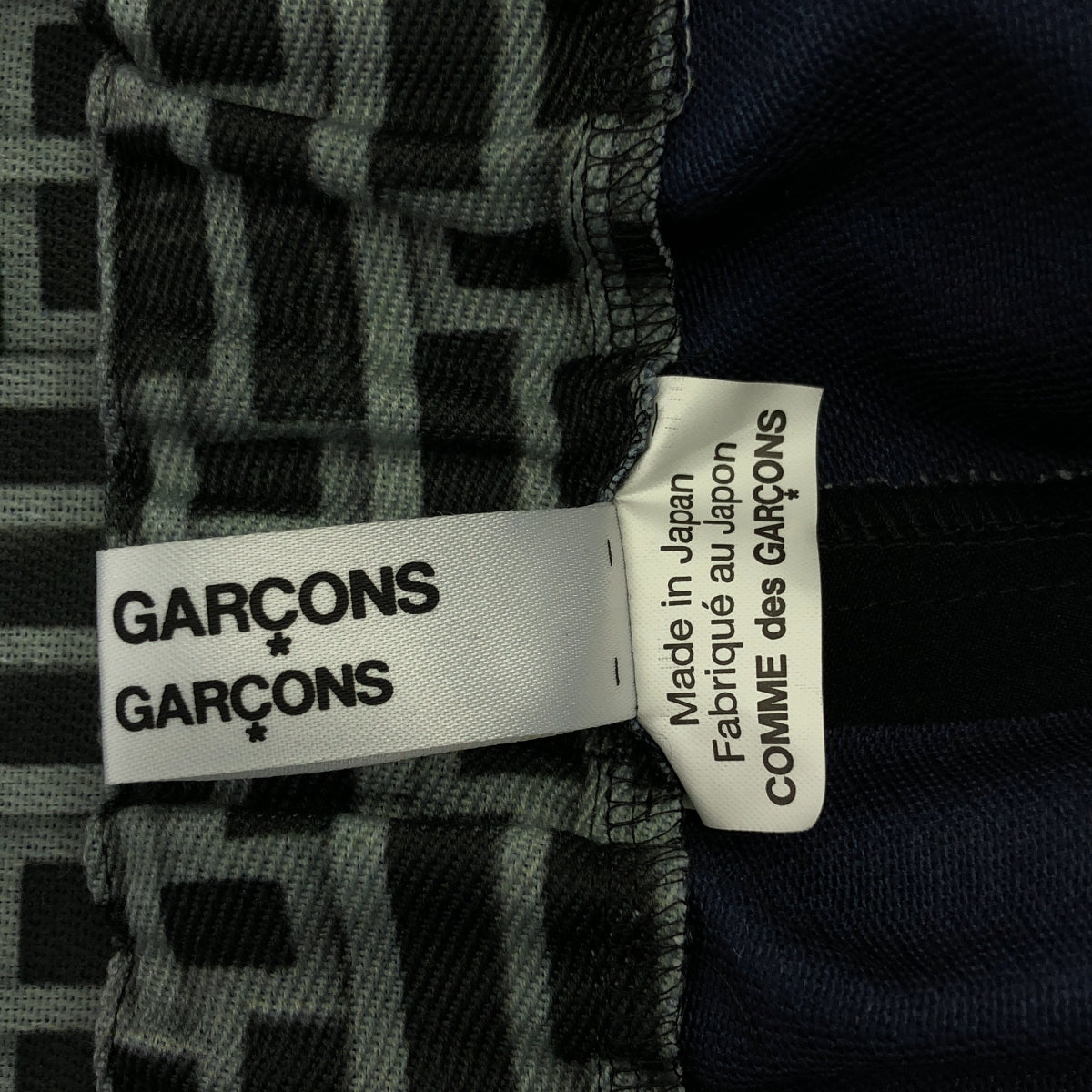 COMME des GARCONS COMME des GARCONS / コムコム | 2019SS | ポリエステル 総柄 ドローストリング ワイド ガーゴ パンツ | M | レディース