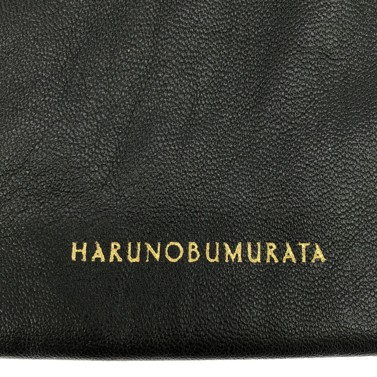 HARUNOBUMURATA / ハルノブムラタ | 2024SS | LAVAZZA ラムレザー 巾着 ポーチ | ブラック | レディース