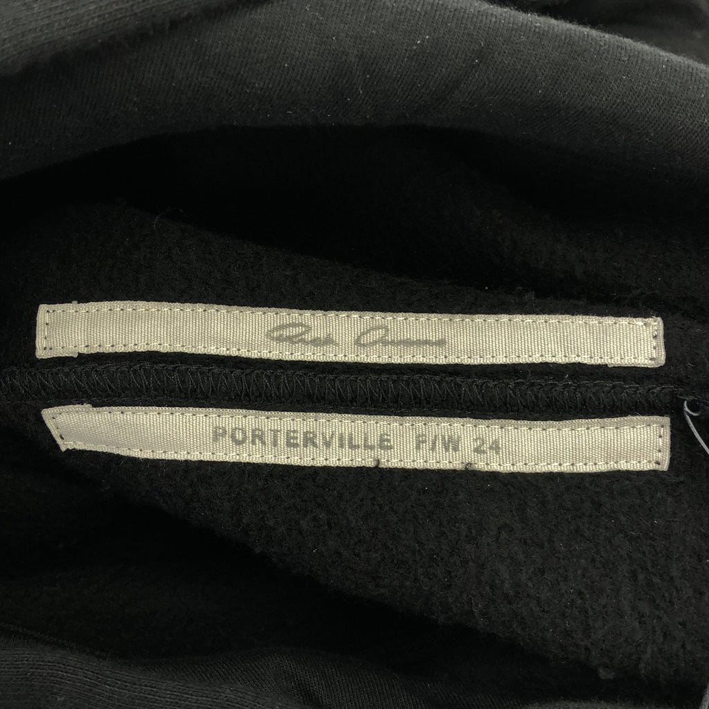 [新品] Rick Owens | 2024秋冬 | FELPA RICAMATA 連帽衫 / PORTERVILLE 套頭連帽衫 | SHOPBOP XS |黑色 |男士