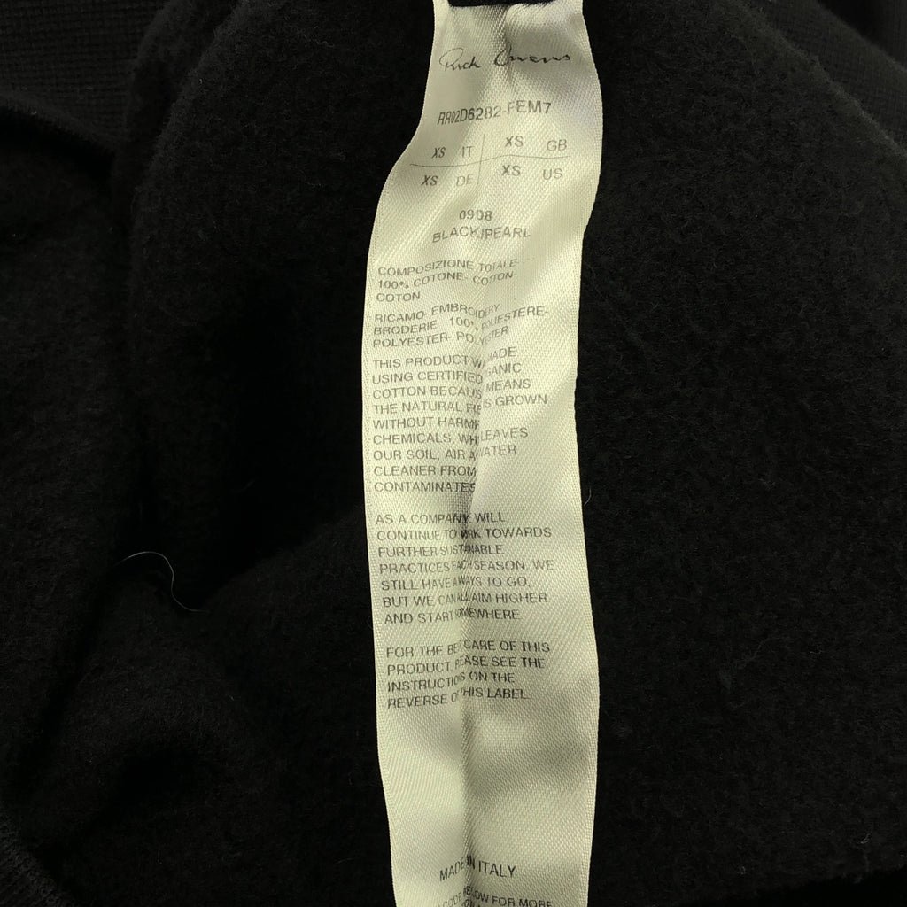 [新品] Rick Owens | 2024秋冬 | FELPA RICAMATA 連帽衫 / PORTERVILLE 套頭連帽衫 | SHOPBOP XS |黑色 |男士