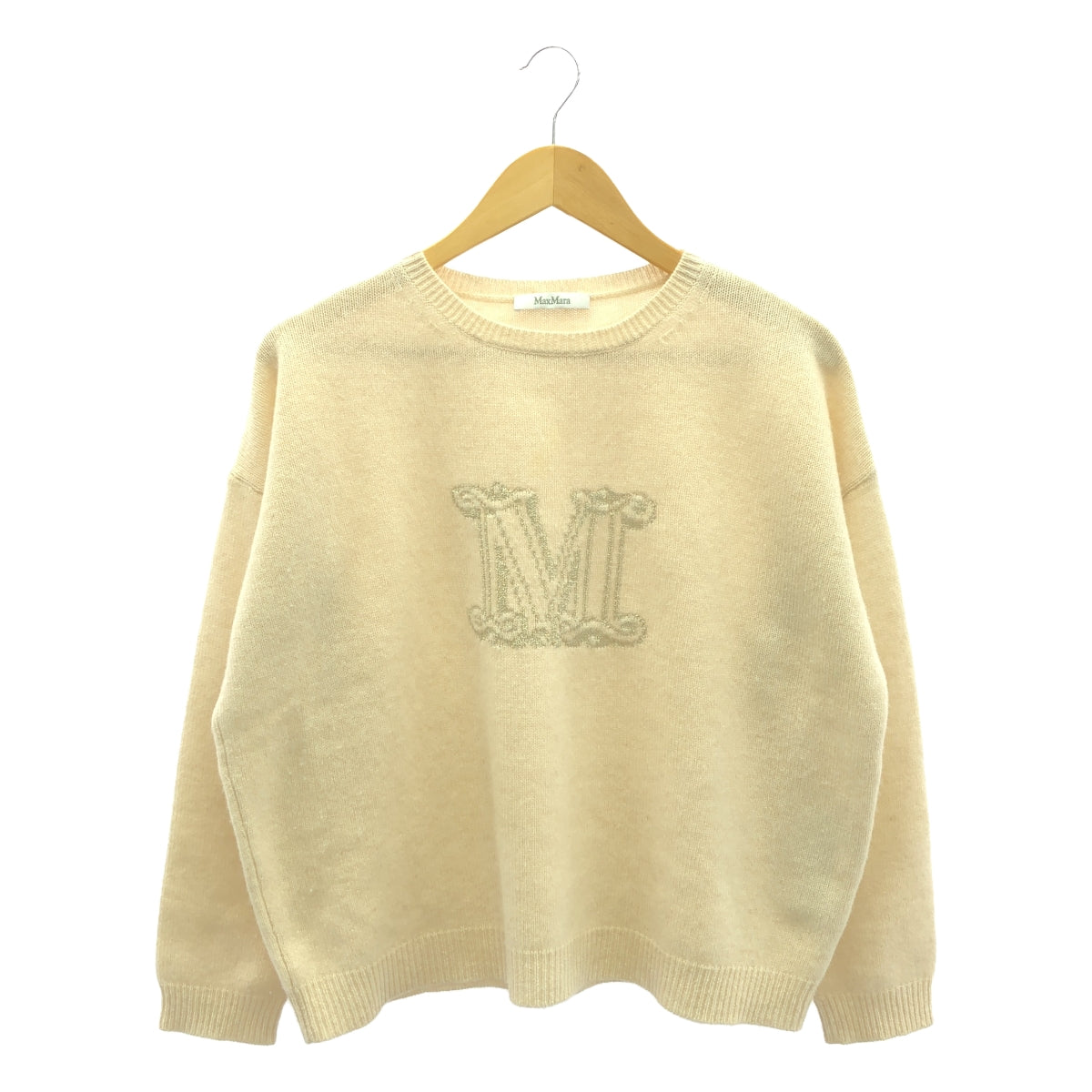 Max Mara | Cashmere M logo knit | S | Beige | Women's