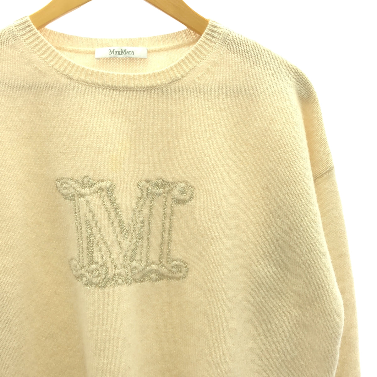 Max Mara | Cashmere M logo knit | S | Beige | Women's