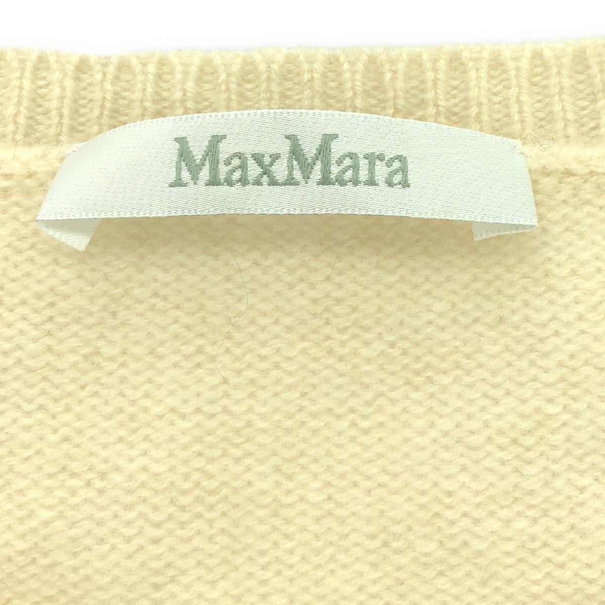 Max Mara / マックスマーラ | カシミヤ Mロゴニット | S | ベージュ | レディース