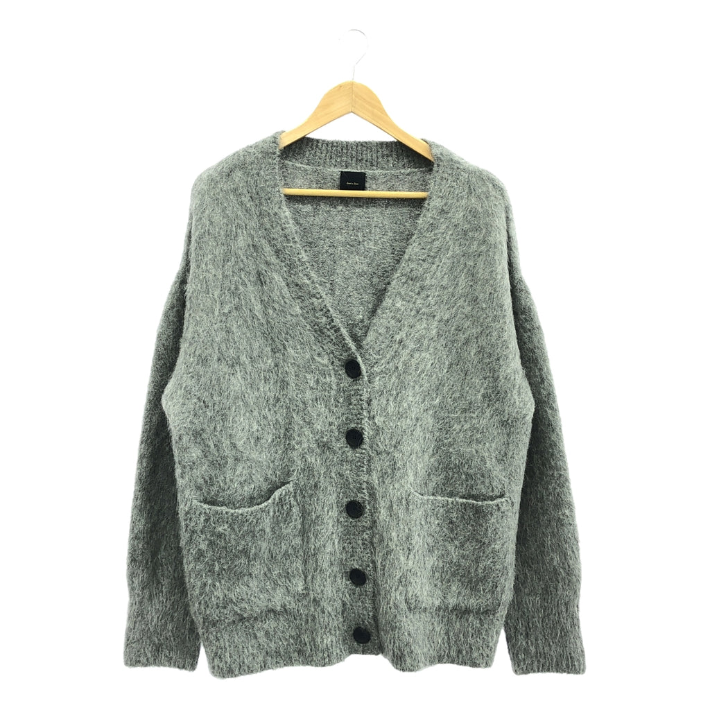 一塵不染 | 2023秋冬 |羊駝混紡V領衫 | F |灰色 |女性的