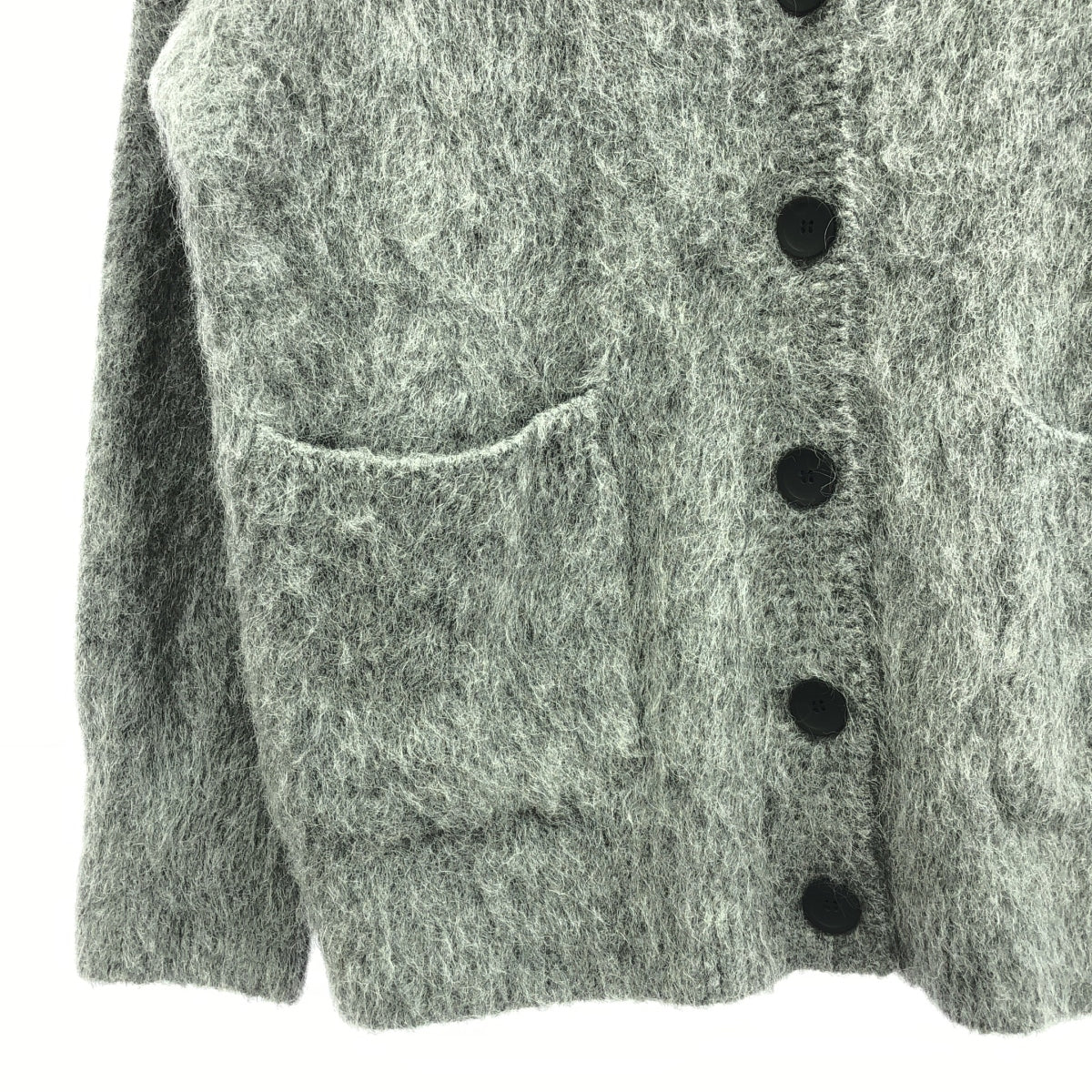 一塵不染 | 2023秋冬 |羊駝混紡V領衫 | F |灰色 |女性的