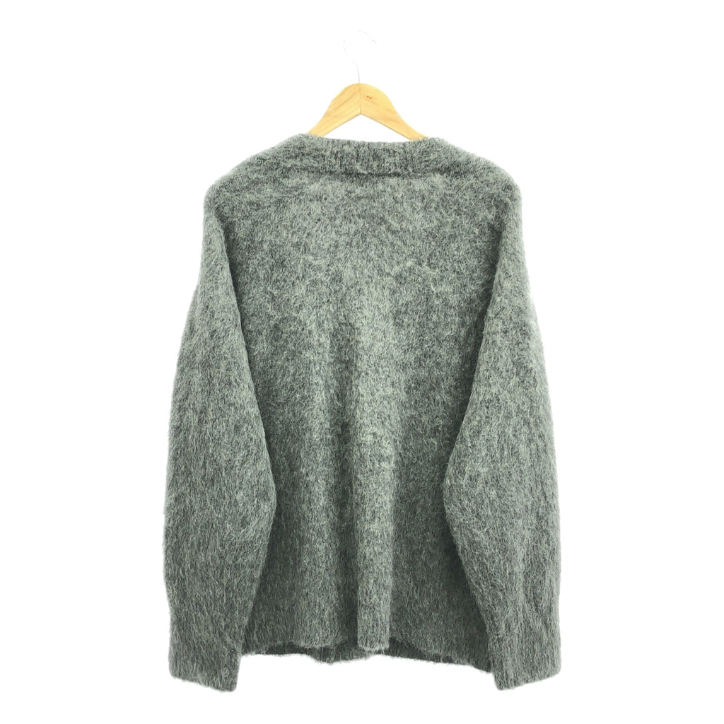 一塵不染 | 2023秋冬 |羊駝混紡V領衫 | F |灰色 |女性的