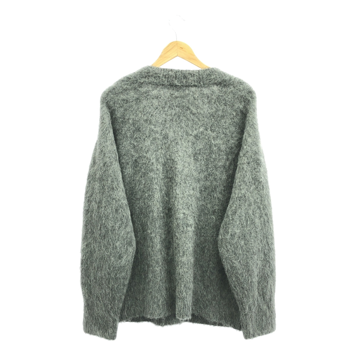 一塵不染 | 2023秋冬 |羊駝混紡V領衫 | F |灰色 |女性的