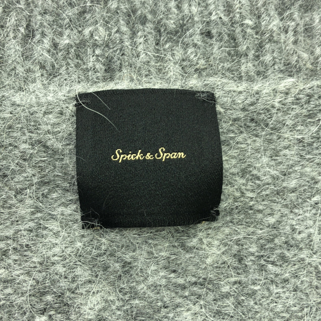 一塵不染 | 2023秋冬 |羊駝混紡V領衫 | F |灰色 |女性的