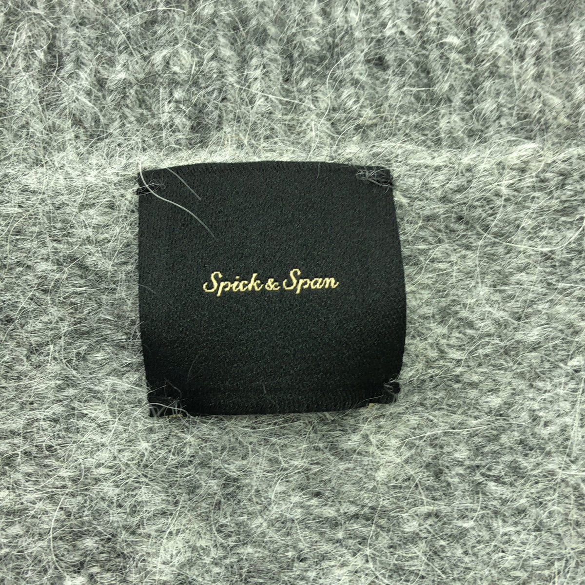 一塵不染 | 2023秋冬 |羊駝混紡V領衫 | F |灰色 |女性的