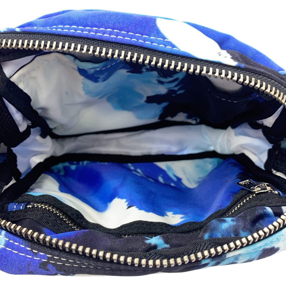 [狀況極佳] TOGA x PORTER 腰包，皮革 Concho 腰包，男女通用，藍色/白色，男士