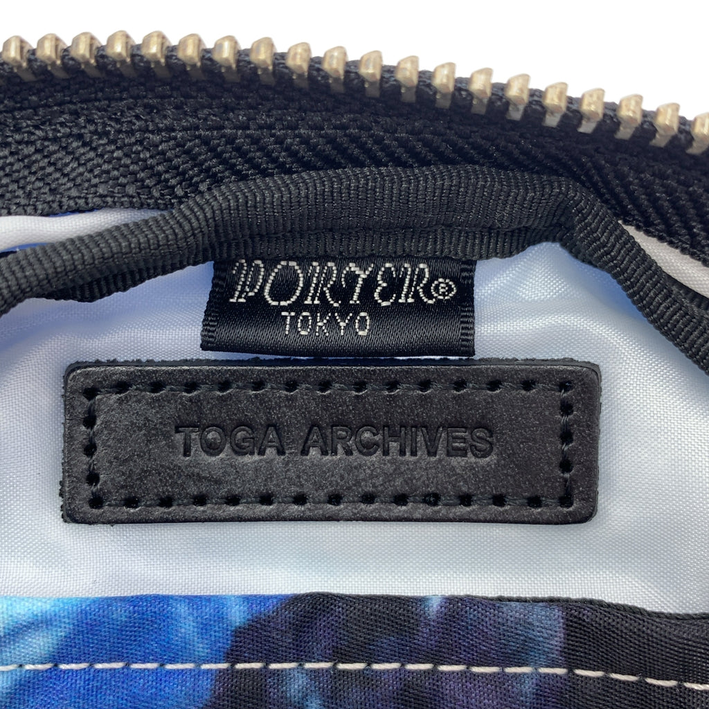 【미품】 TOGA / 토가 | × PORTER / 포터 Belt bag / 가죽 전환 콘쵸 벨트 백 / 유니섹스 | 블루 / 화이트 | 남성