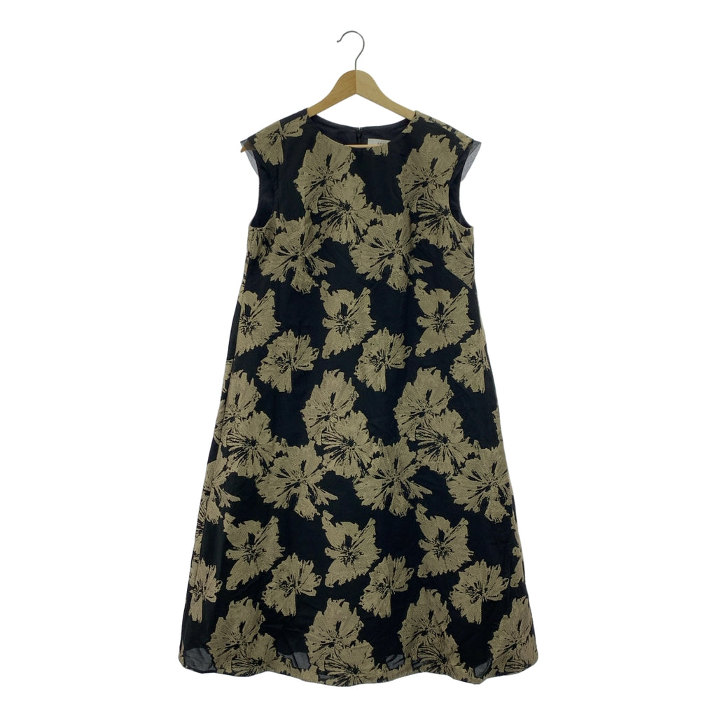 ADORE / アドーア | フラワージャガード タック ノースリーブ ワンピース | 38 | レディース