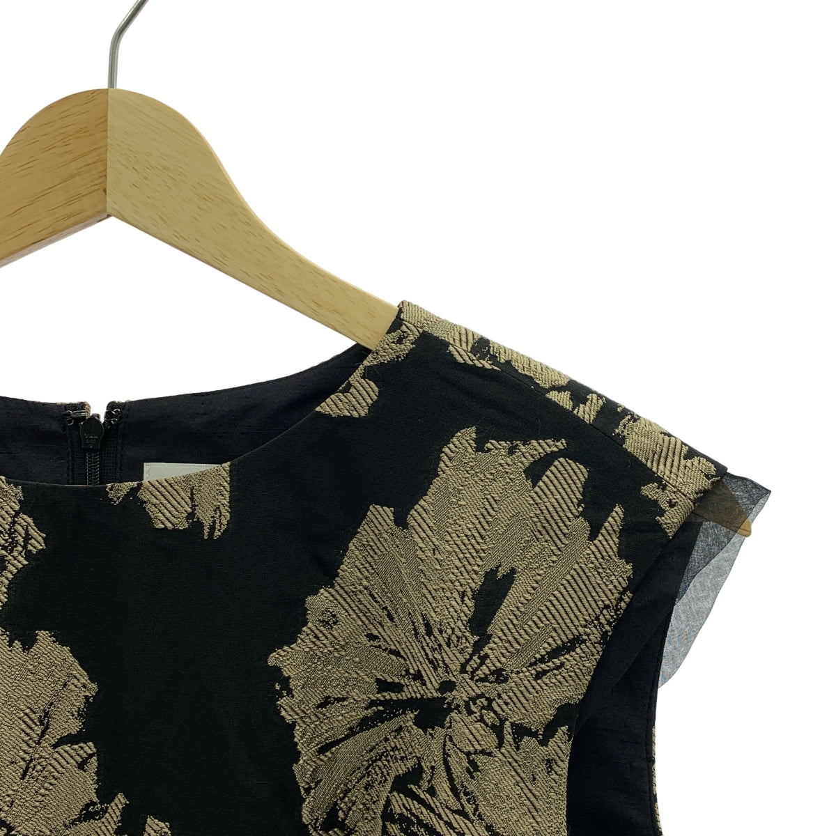 ADORE / アドーア | フラワージャガード タック ノースリーブ ワンピース | 38 | レディース