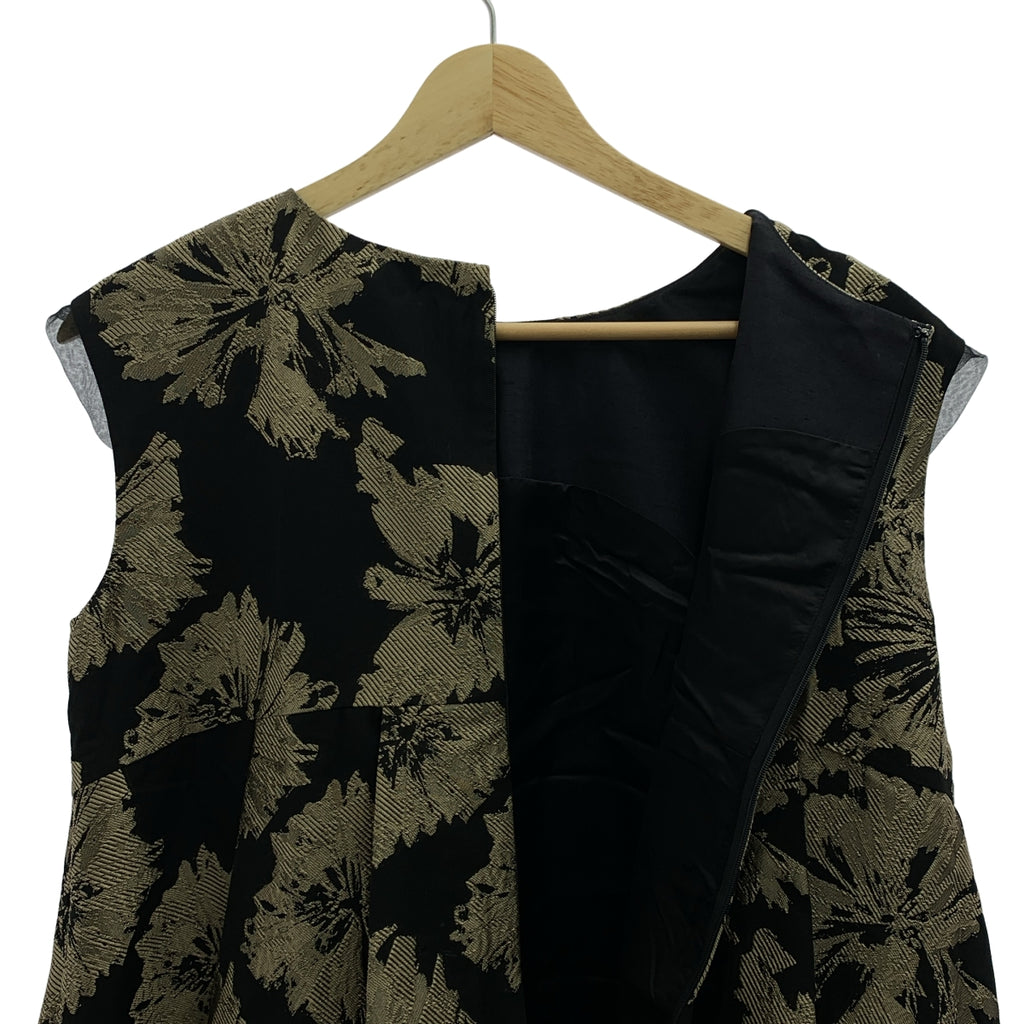 ADORE / アドーア | フラワージャガード タック ノースリーブ ワンピース | 38 | レディース