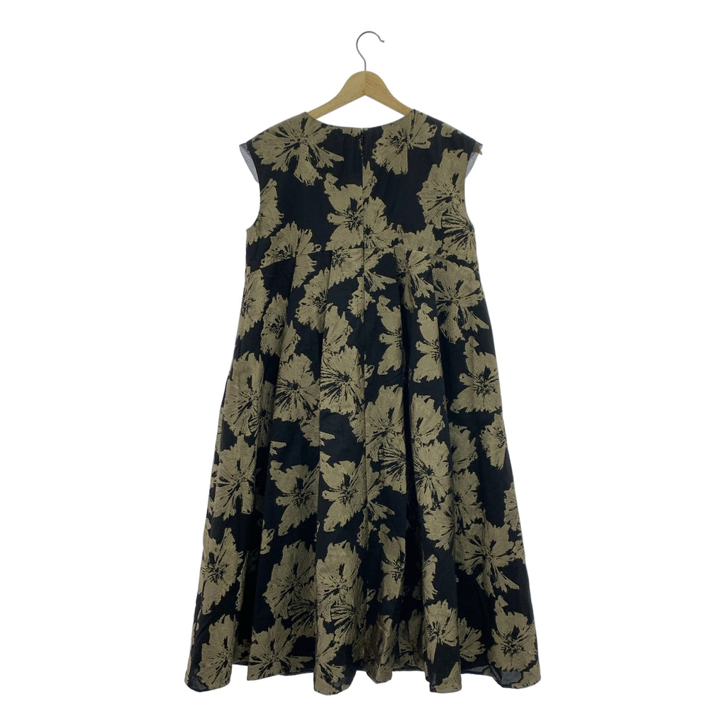 ADORE / アドーア | フラワージャガード タック ノースリーブ ワンピース | 38 | レディース