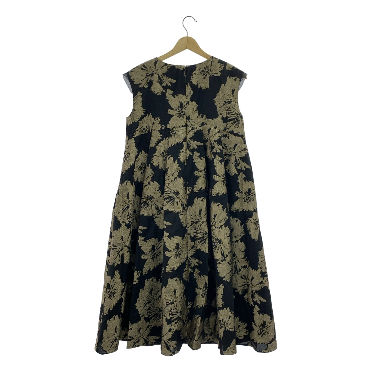 ADORE / アドーア | フラワージャガード タック ノースリーブ ワンピース | 38 | レディース