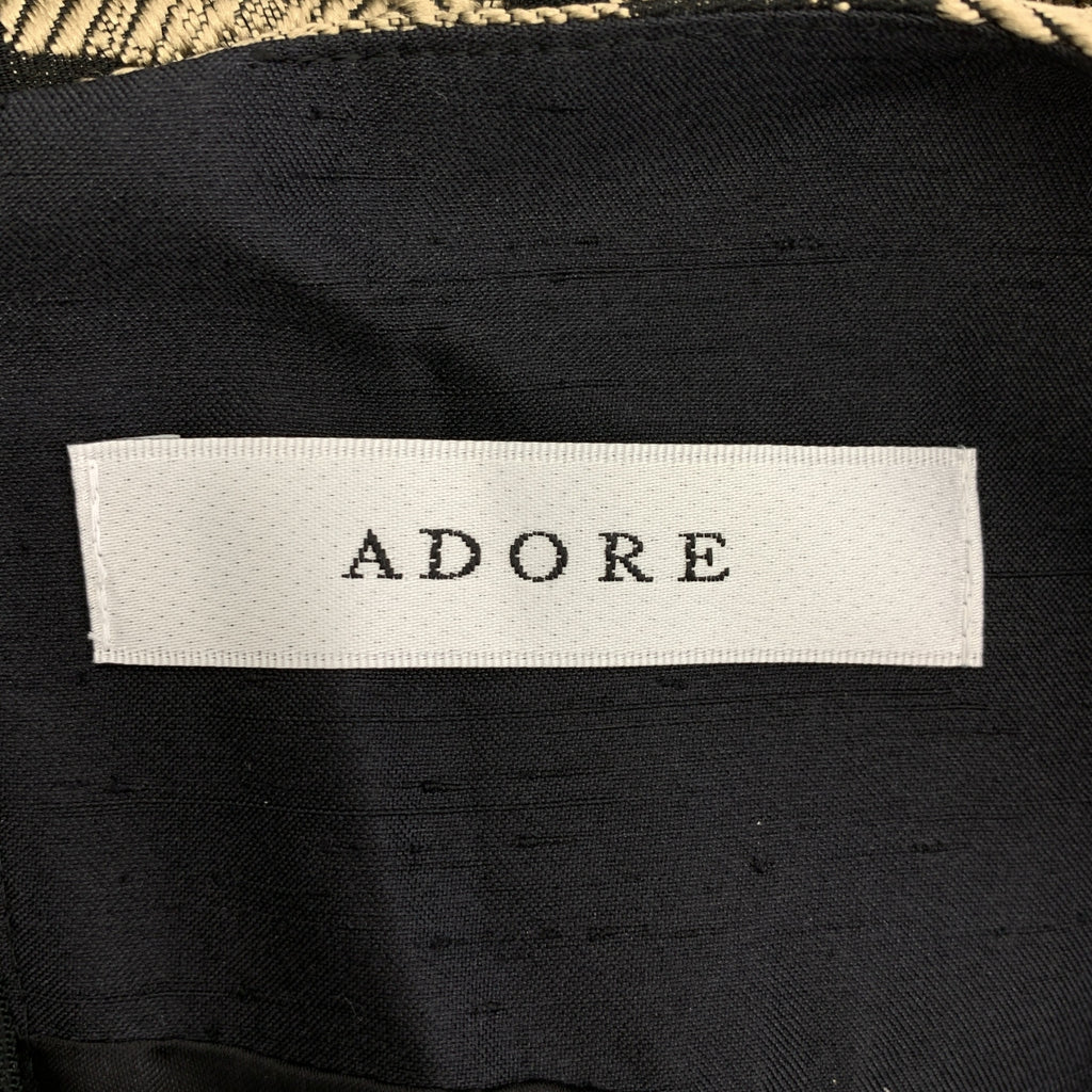 ADORE / アドーア | フラワージャガード タック ノースリーブ ワンピース | 38 | レディース
