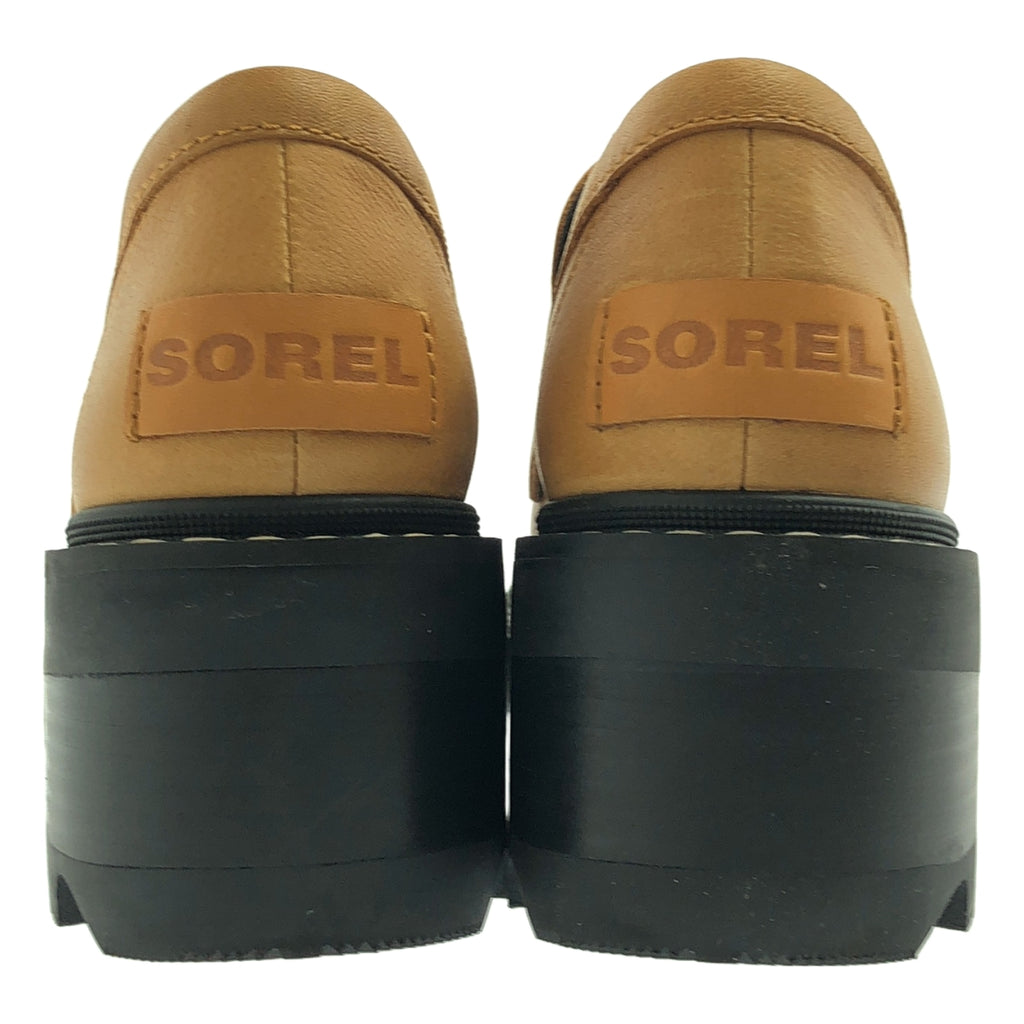 【成色極佳】SOREL 皮革 Logo 厚底樂福鞋 | 尺寸 25.5 | 棕色 | 女款