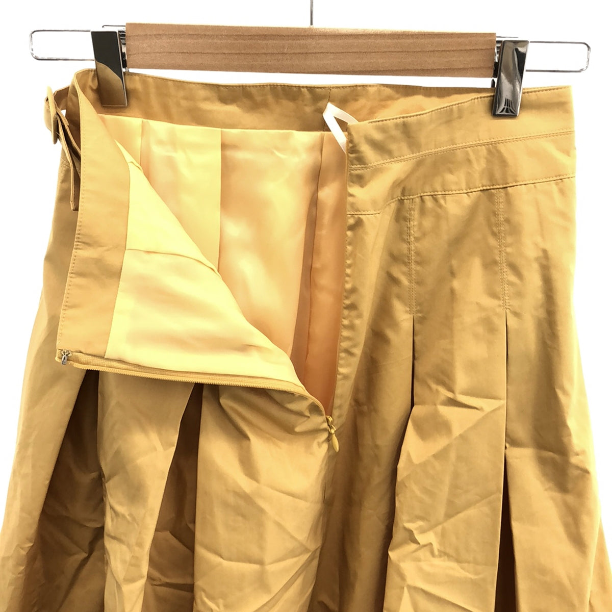 【新品】  ANAYI / アナイ | コットンタックフレアスカート | 38 | イエロー | レディース