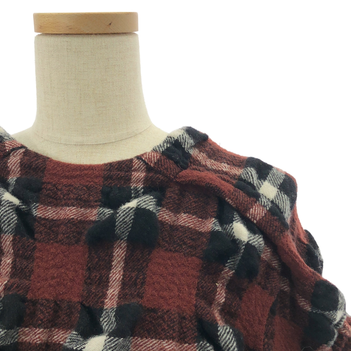 ISSEY MIYAKE / イッセイミヤケ | 2023AW | RHYTHM CHECK DRESS リズム チェック ドレス ワンピース | 2 | ブラウン/ブラック/ホワイト | レディース