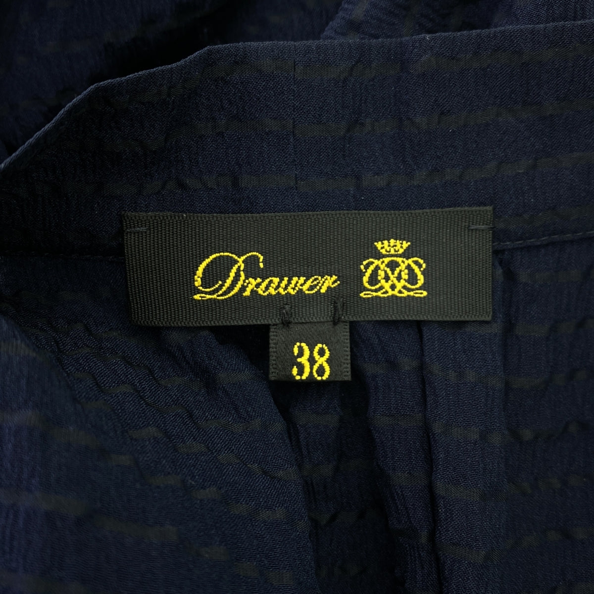 [狀況良好] 抽屜 |絲綢混紡蝴蝶結緞帶襯衫 |尺寸 38 |海軍 |女性的