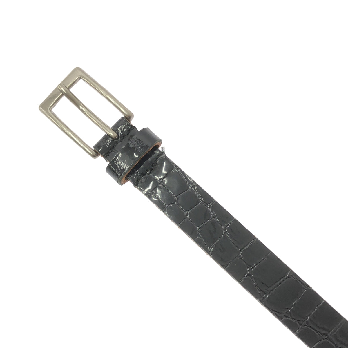 JUNYA WATANABE COMME des GARÇONS / 渡邊淳彌 | Junya Watanabe鱷魚紋壓花帶 |黑色|女性的