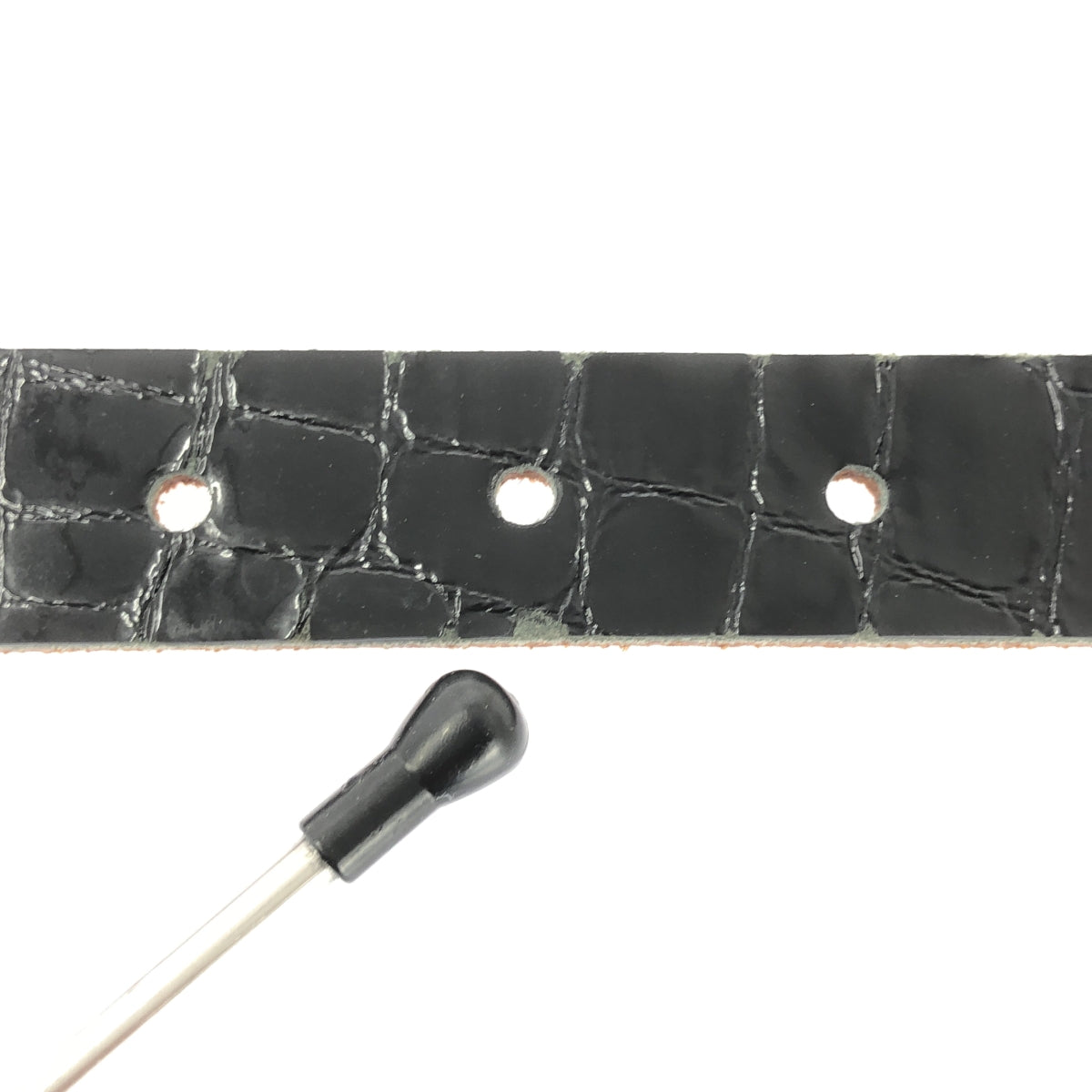 JUNYA WATANABE COMME des GARÇONS / 渡邊淳彌 | Junya Watanabe鱷魚紋壓花帶 |黑色|女性的