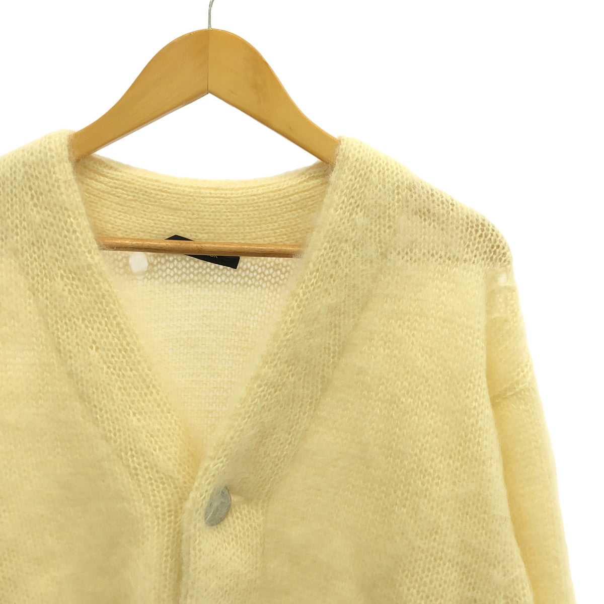 ALMOSTBLACK / 올모스트 블랙 | ORIGINAL STENLESS BUTTON MOHAIR CARDIGAN 가디건 | 1 | 남성