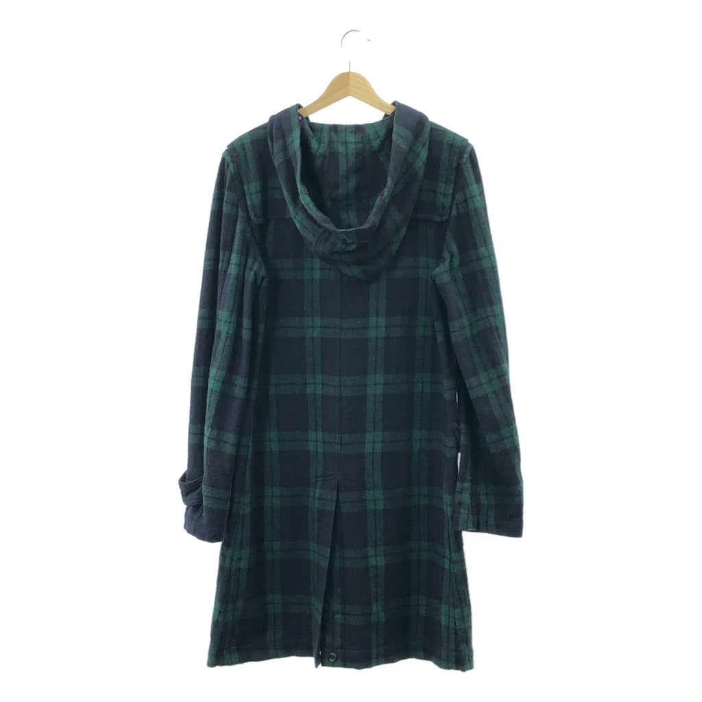 COMME des GARCONS HOMME PLUS / コムデギャルソンオムプリュス | 2008AW | ウール 縮絨 タータンチェック ダッフルコート フーディ | S | グリーン/ネイビー/ブラック | メンズ