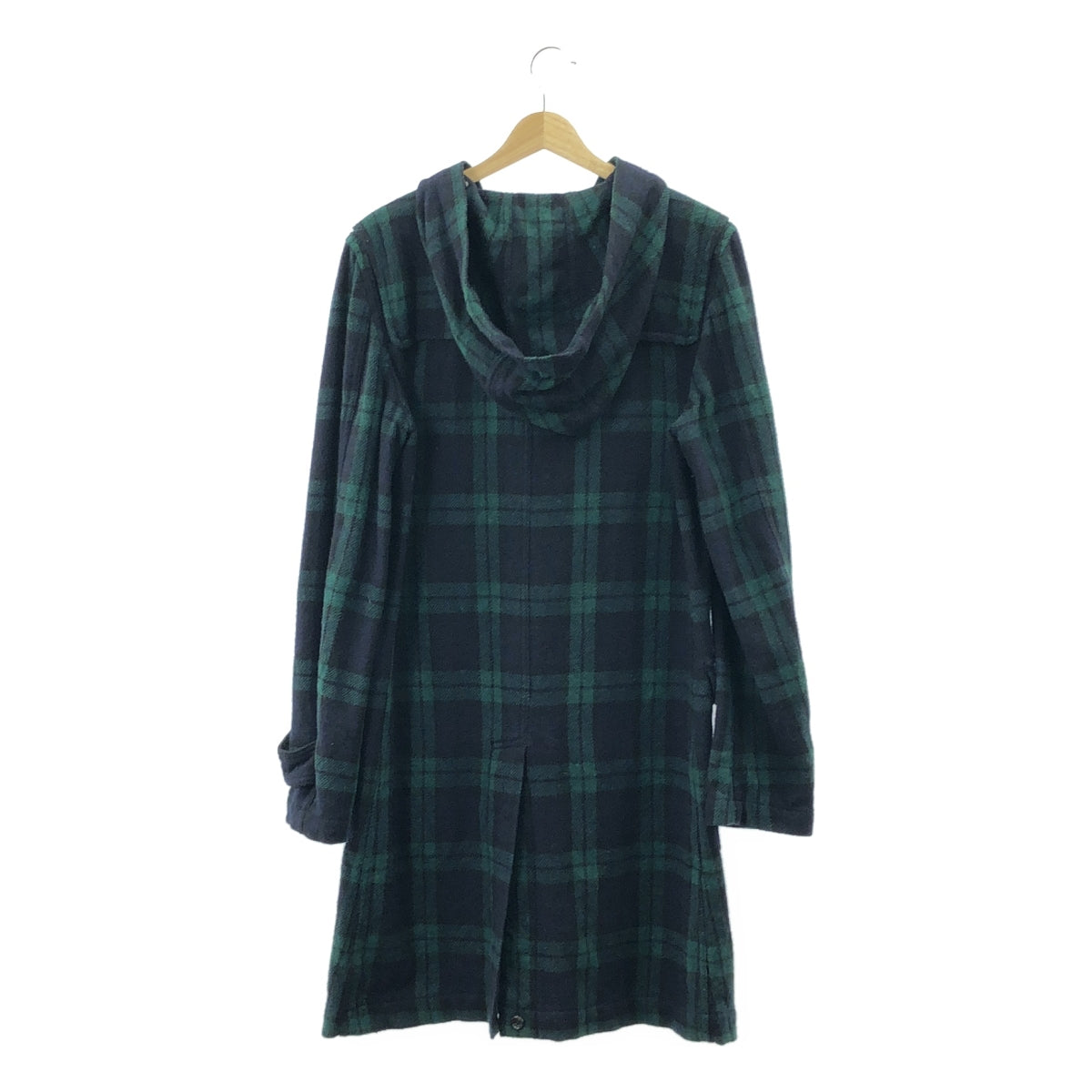 COMME des GARCONS HOMME PLUS / コムデギャルソンオムプリュス | 2008AW | ウール 縮絨 タータンチェック ダッフルコート フーディ | S | グリーン/ネイビー/ブラック | メンズ