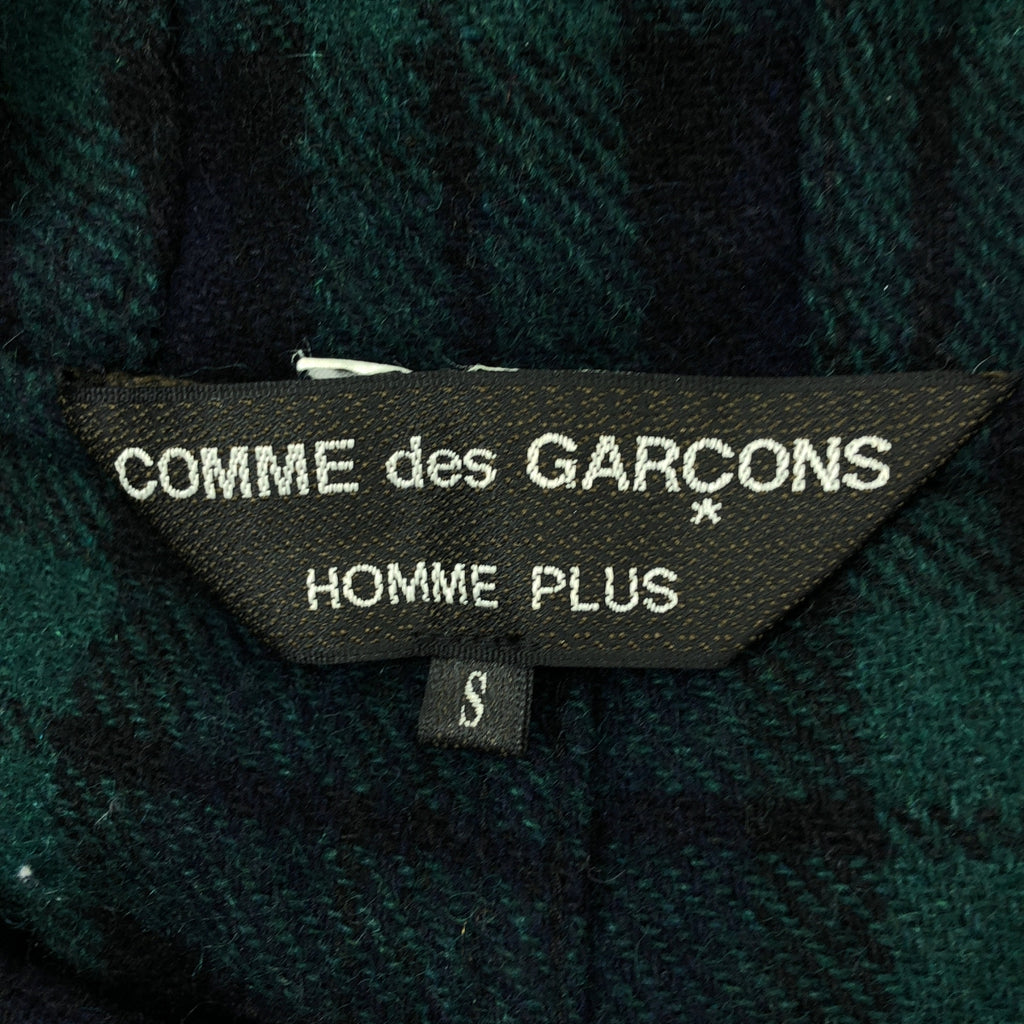 COMME des GARCONS HOMME PLUS / コムデギャルソンオムプリュス | 2008AW | ウール 縮絨 タータンチェック ダッフルコート フーディ | S | グリーン/ネイビー/ブラック | メンズ