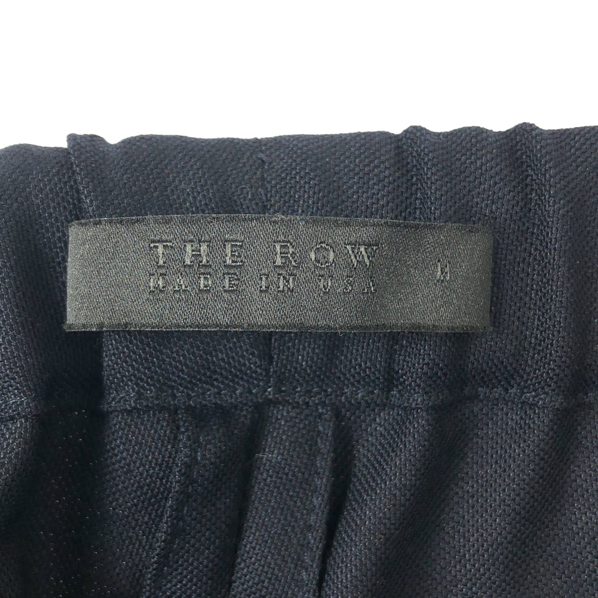 【美品】  THE ROW / ザロウ | バックウエストゴム 2タック ワイドスラックス パンツ | M | ダークネイビー | メンズ