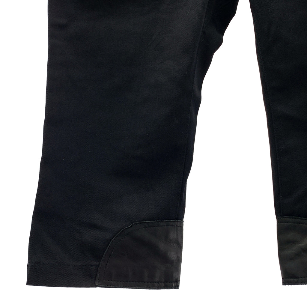 JUNYA WATANABE COMME des GARÇONS MAN | 2009 秋冬系列 | x Dickies / 皮革拼接七分褲 | S 碼 | 黑色 | 男款