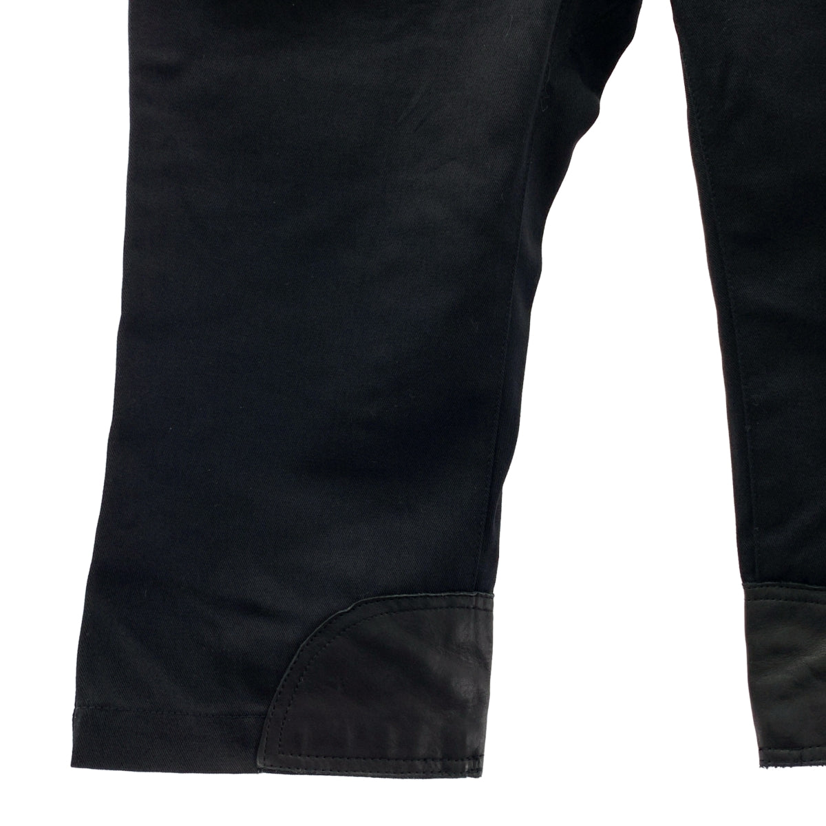 JUNYA WATANABE COMME des GARÇONS MAN | 2009 秋冬系列 | x Dickies / 皮革拼接七分褲 | S 碼 | 黑色 | 男款