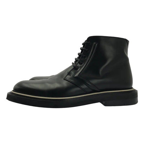 ディオールオム　フリルポロ　黒 Dior homme / ディオールオム | 2009AW | レザー レースアップ