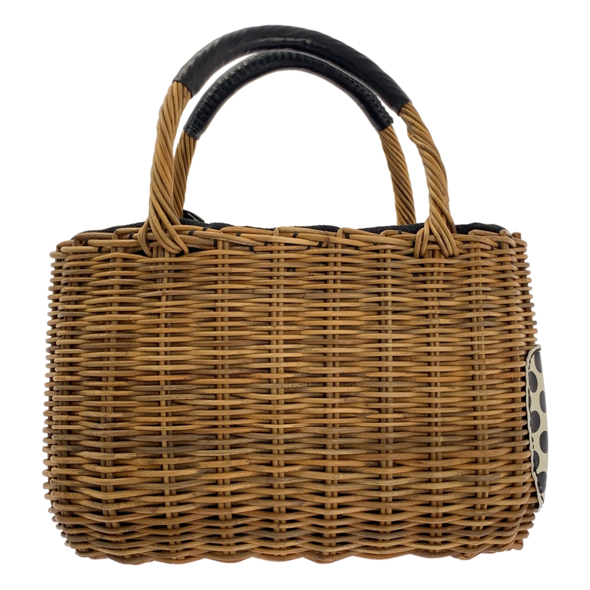 ebagos / Ebagos | 歡迎來到水果店 Quibira 蘋果圓點籃包 | 棕色/黑色 | 女款