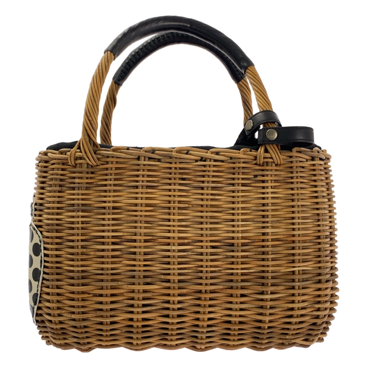 ebagos / Ebagos | 歡迎來到水果店 Quibira 蘋果圓點籃包 | 棕色/黑色 | 女款