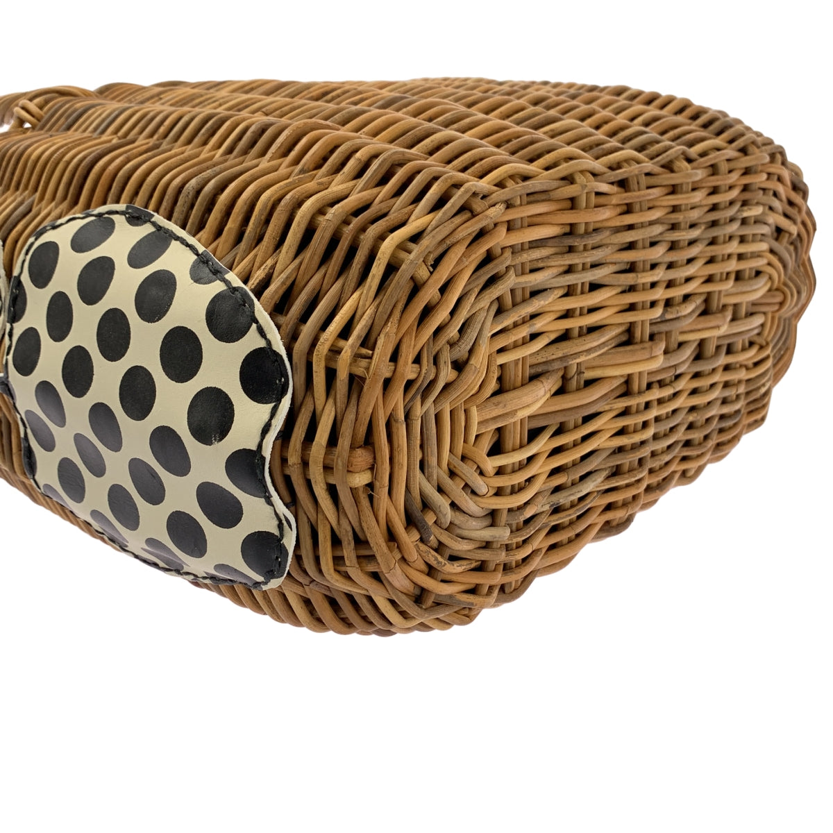 ebagos / Ebagos | 歡迎來到水果店 Quibira 蘋果圓點籃包 | 棕色/黑色 | 女款