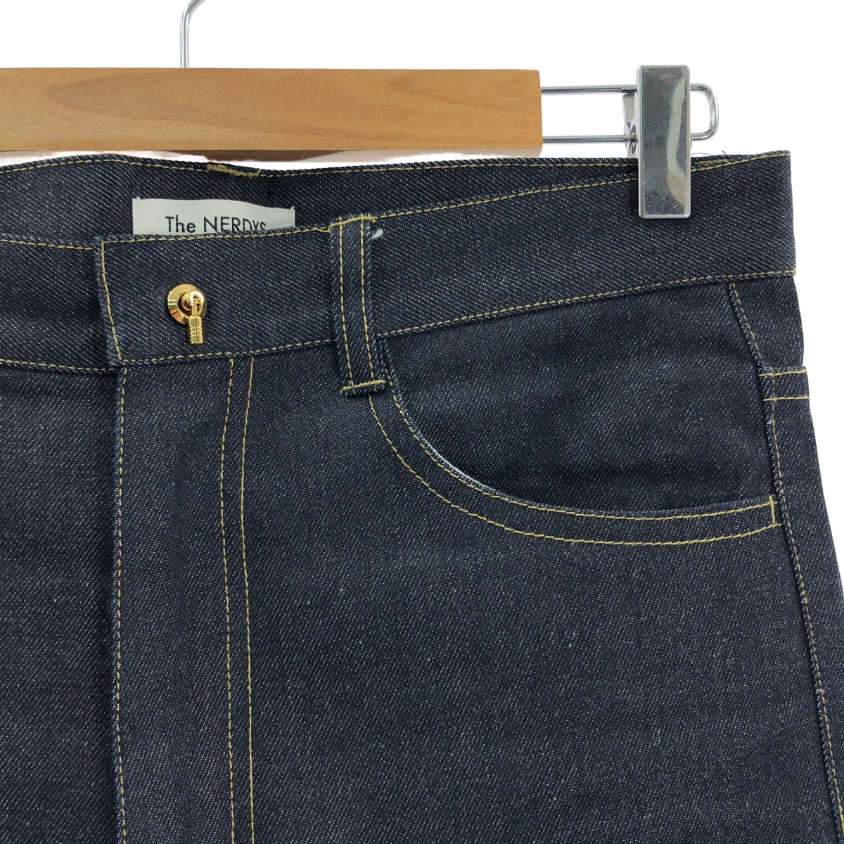 【美品】  THE NERDYS / ナーディーズ | High West Denim Pants ハイウエスト デニムパンツ | S | インディゴ | メンズ